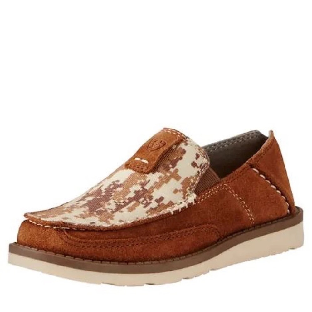 🆕 Ariat Kids Cruiser Powder Brown Suede/Sand Camo Print